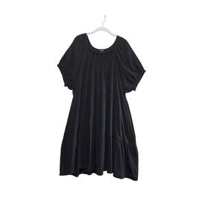 Torrid,Women's Black Tiered Babydoll Dress Scoop Neck Puff Sleeve, Size 4